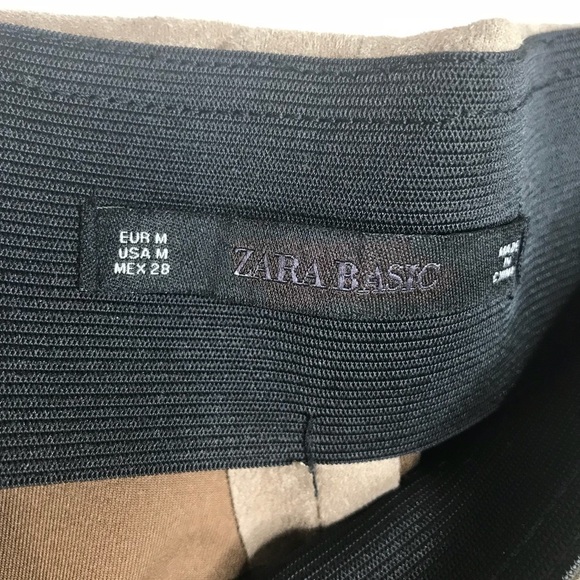 Zara faux suede stretch side zip, bottom zip pants - Picture 8 of 9